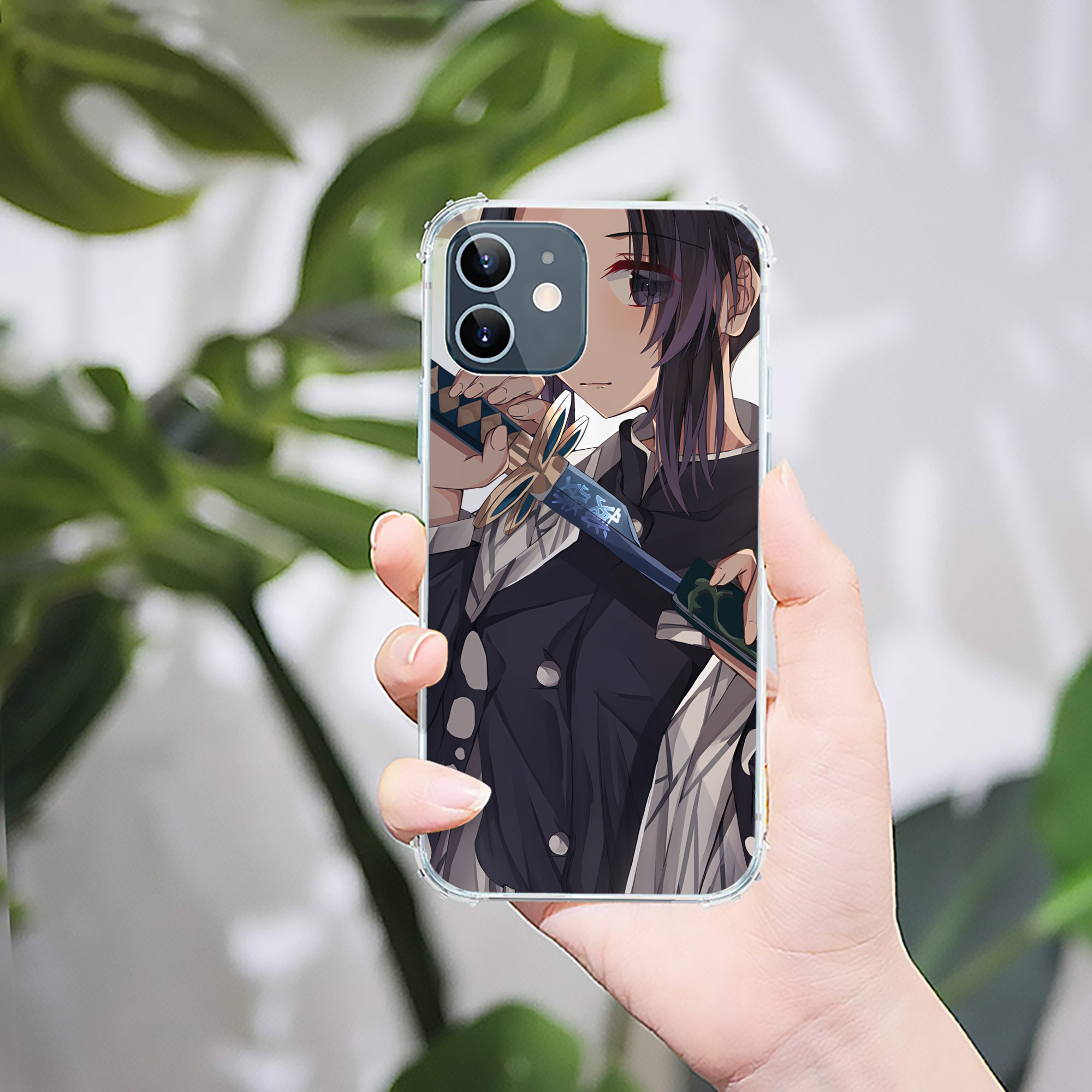 （画像用） 鬼滅の刃（きめつのやいば）蟲柱-胡蝶 しのぶ／こちょう しのぶ Kochou Shinobu 【iPhone 12シリーズ対応】透明スマホケース（クリアソフトケース）